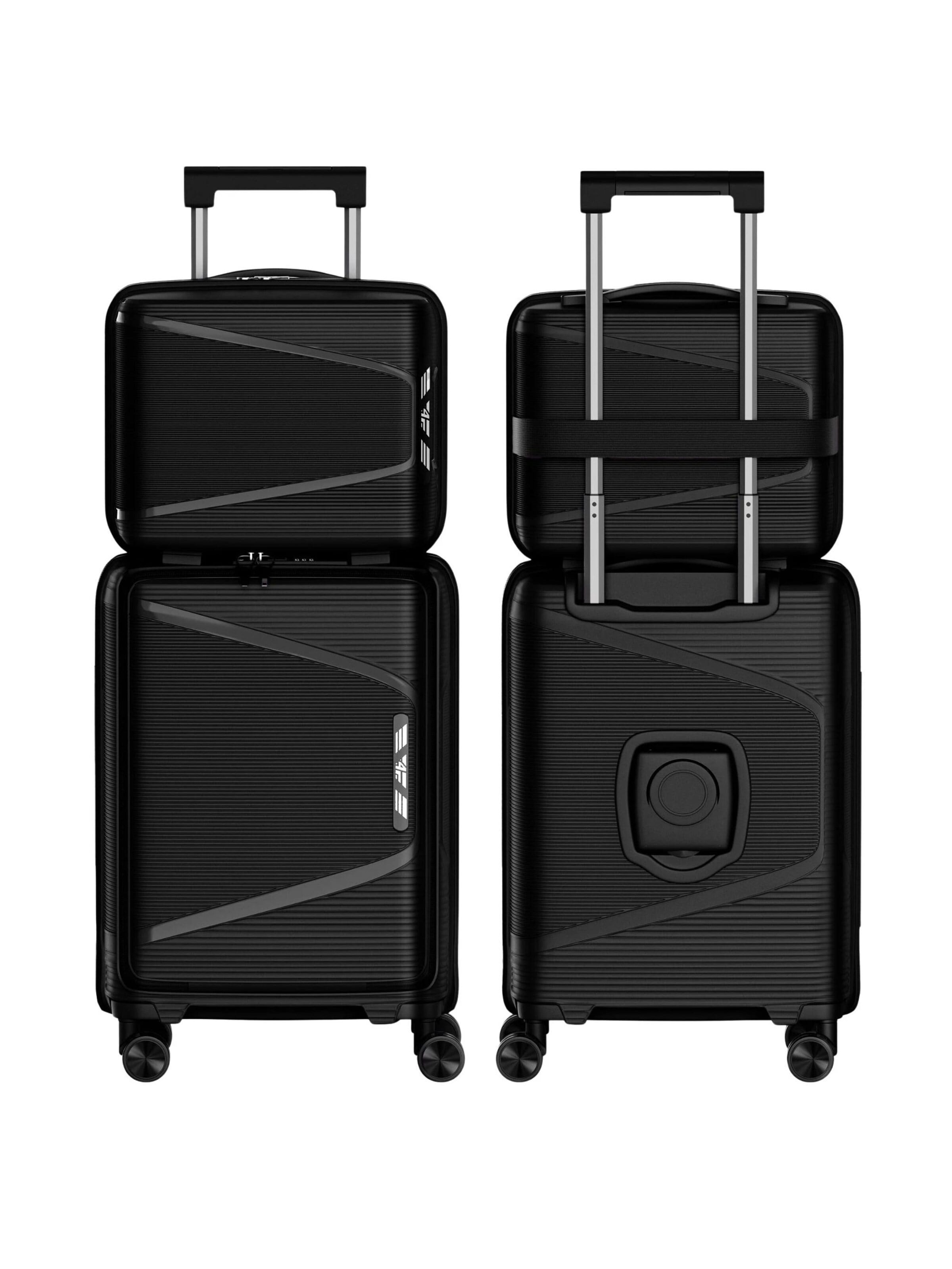 4FLY Suitcase Set 'Linea Lux' in Black: front
