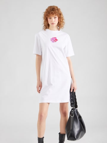 KARL LAGERFELD JEANS - Vestido en blanco: frente