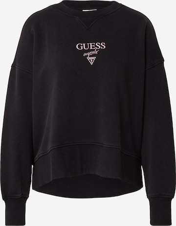 Felpa 'DISTRESSED BAKER' di GUESS Originals in nero: frontale