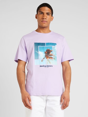 T-Shirt 'CELLOX' JACK & JONES en violet : devant