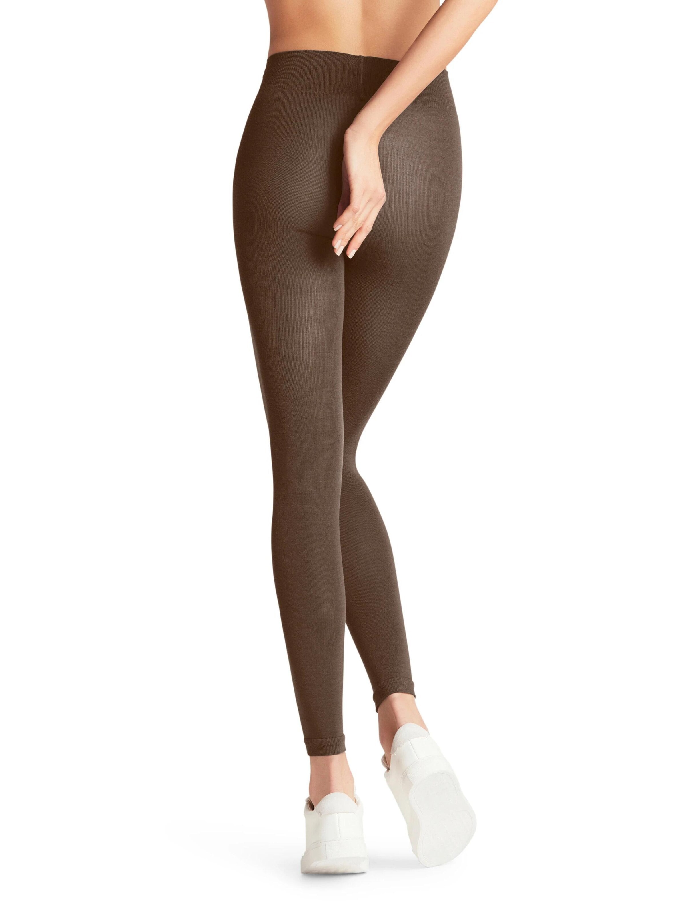 FALKE Slim fit Leggings 'Softmerino' in Brown