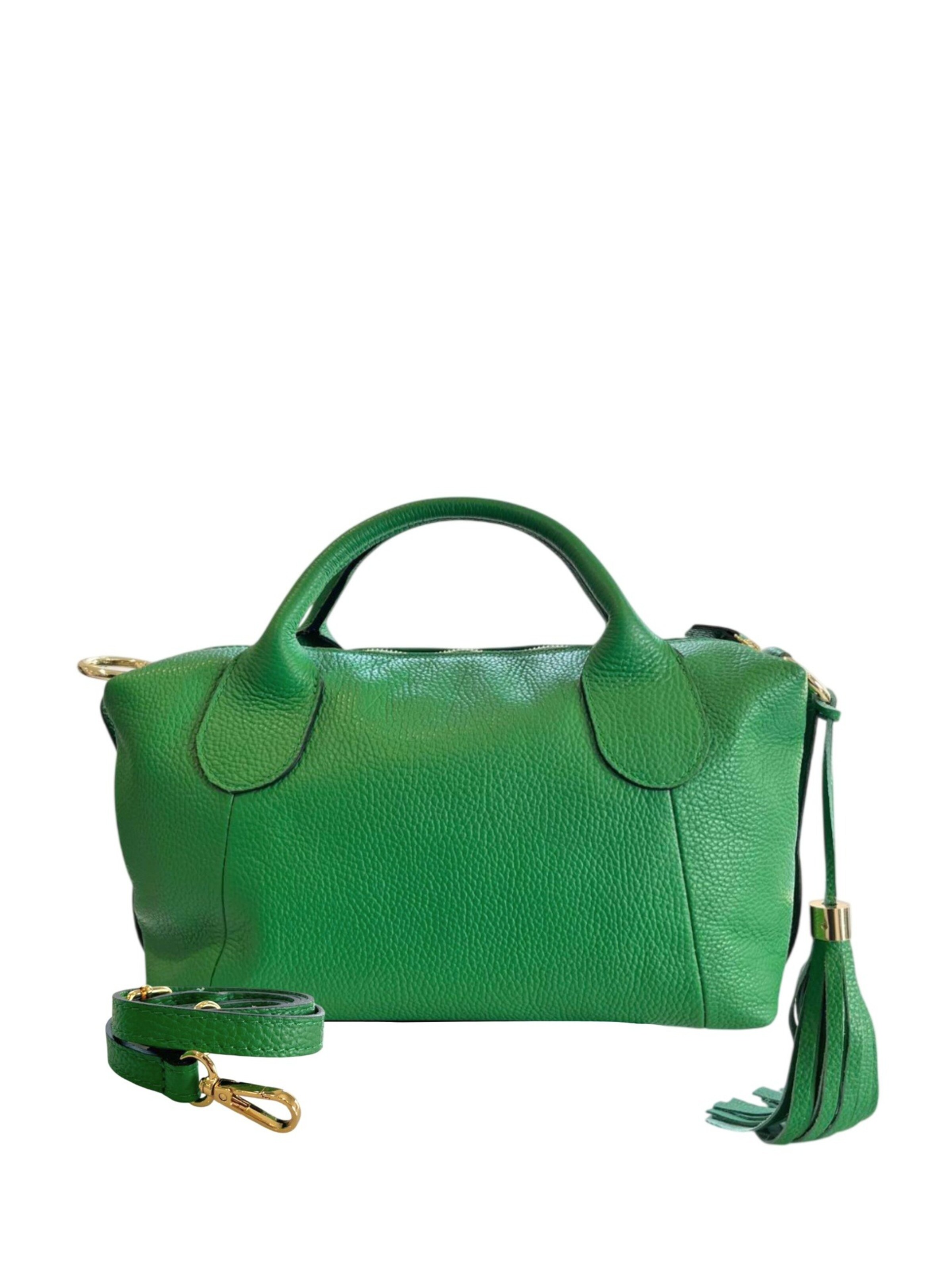 Borsa a mano 'Borsa a Mano Donna Pelle Vacchetta 100% - Modello Lucca Baldinini' di Baldinini Trend in verde