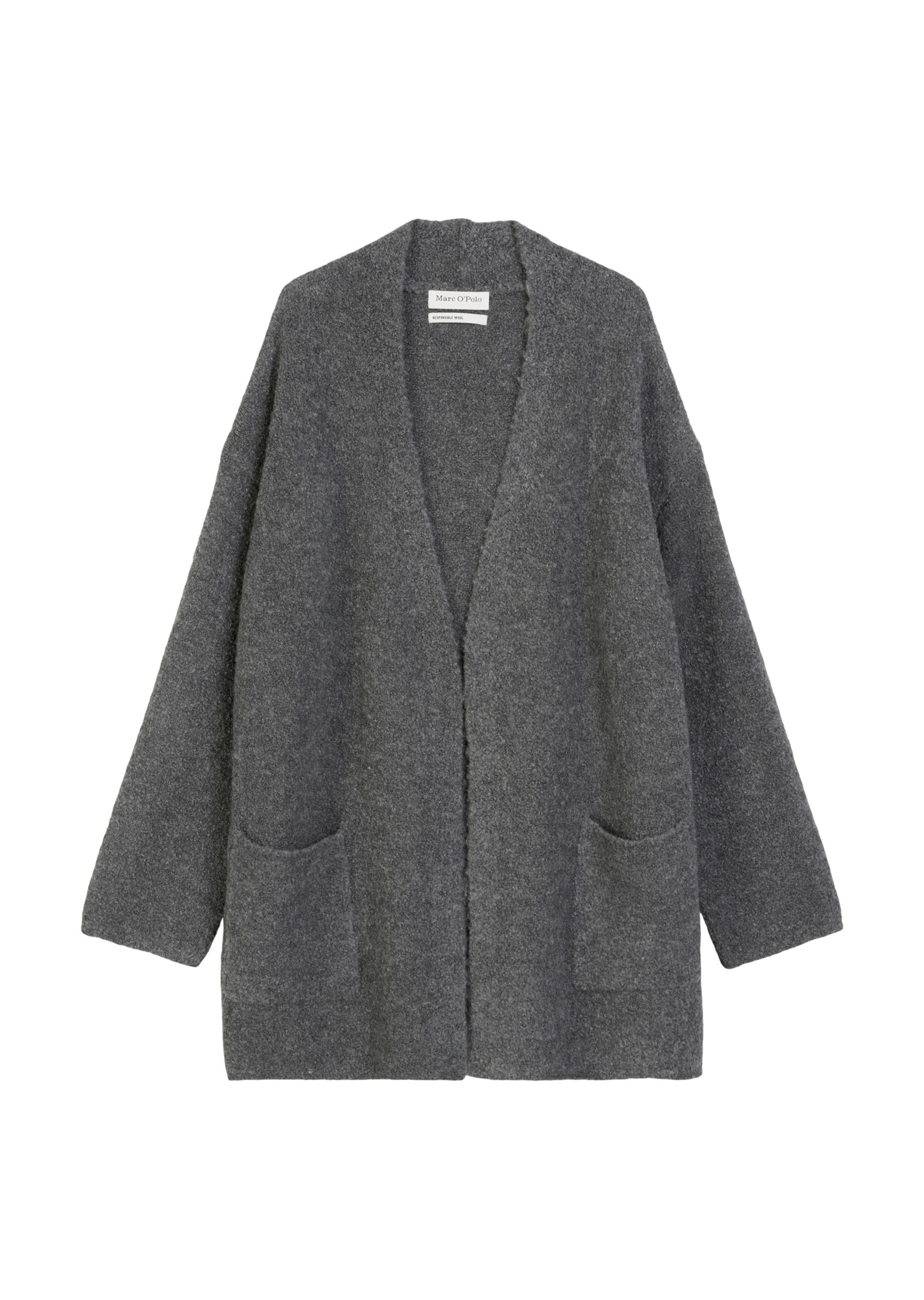 Marc O'Polo Gebreid vest in Grijs: voorkant