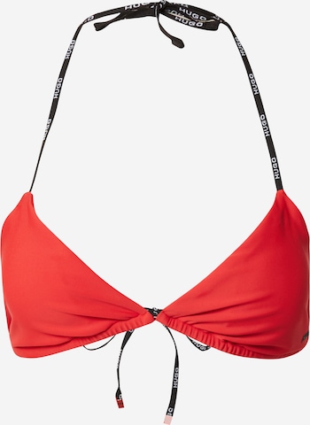 HUGO Red Bikini Top in Red: front