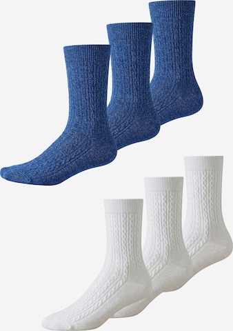 Millo Socks 'Cosy Twist Mix' in Blue: front