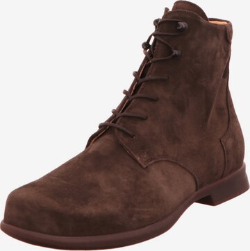 THINK! Lace-Up Ankle Boots in Brown: front