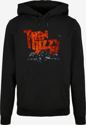 Merchcode Sweatshirt 'Thin Lizzy - Massacare' in Black: front
