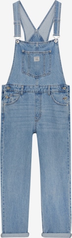Pull&Bear Regular Dungaree jeans in Blue: front
