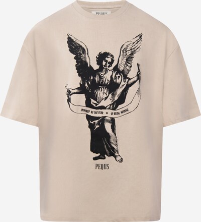 Pequs Shirt 'CHASING DREAMS' in beige / schwarz, Produktansicht