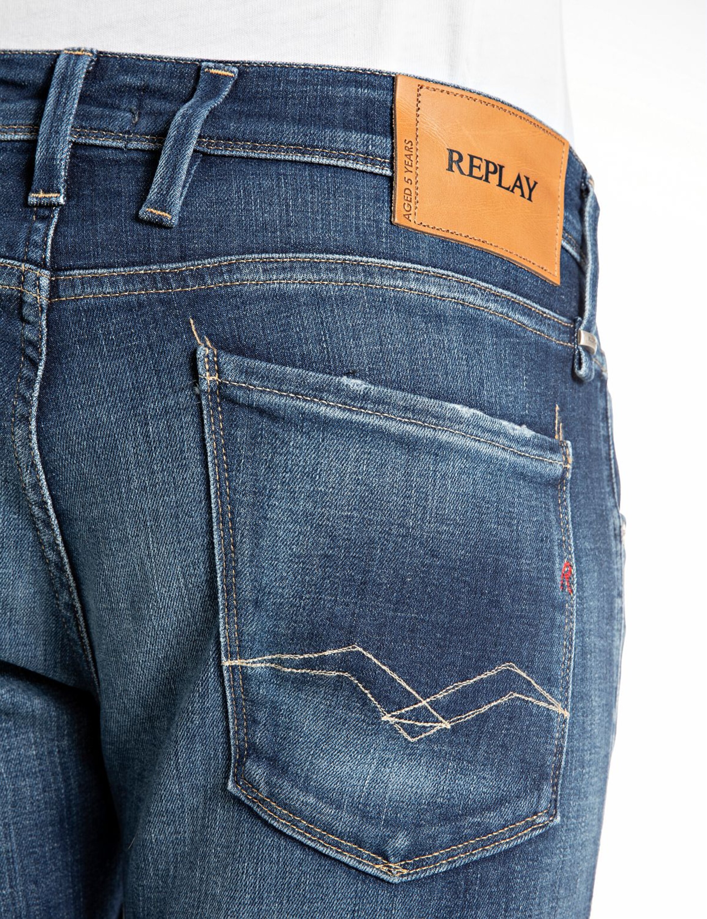 REPLAY Slimfit Jeans i blå