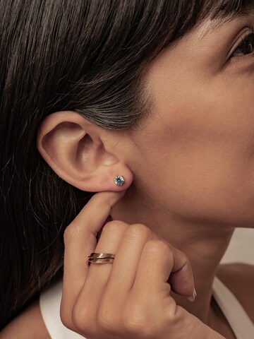 Hey Happiness Oorbellen 'Aquamarine Gemstone' in Goud
