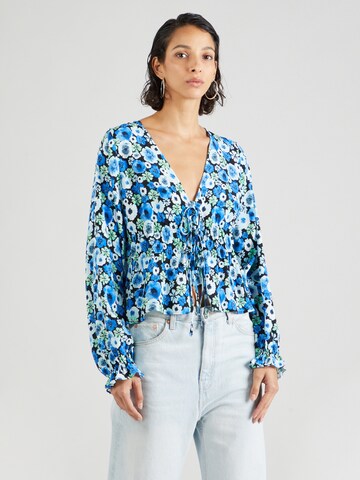 Envii Blouse 'WAX' in Blue: front