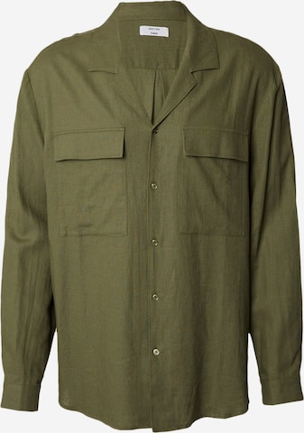 DAN FOX APPAREL Regular fit Button Up Shirt 'Ruben' in Green: front