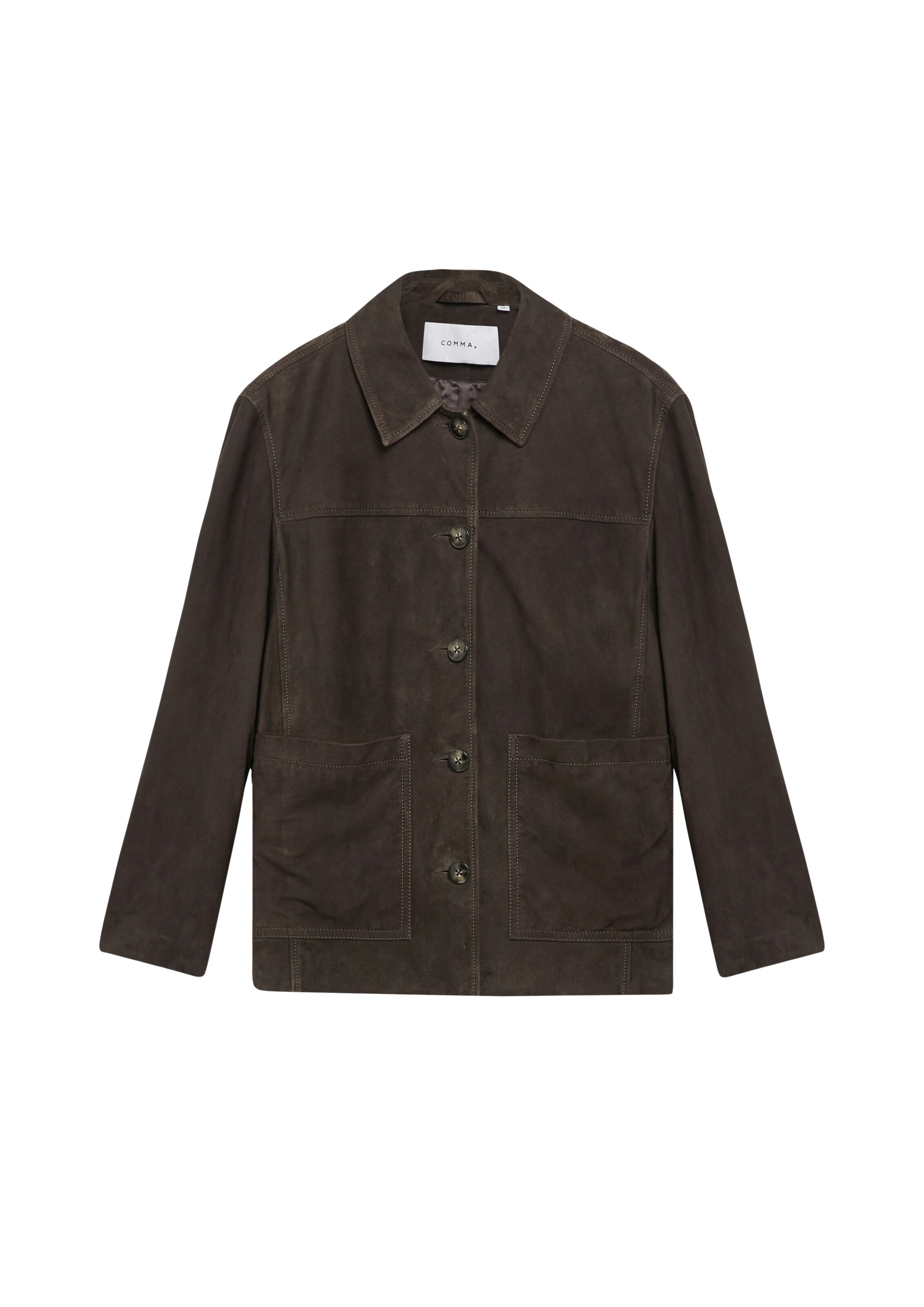 Veste mi-saison COMMA en marron : devant