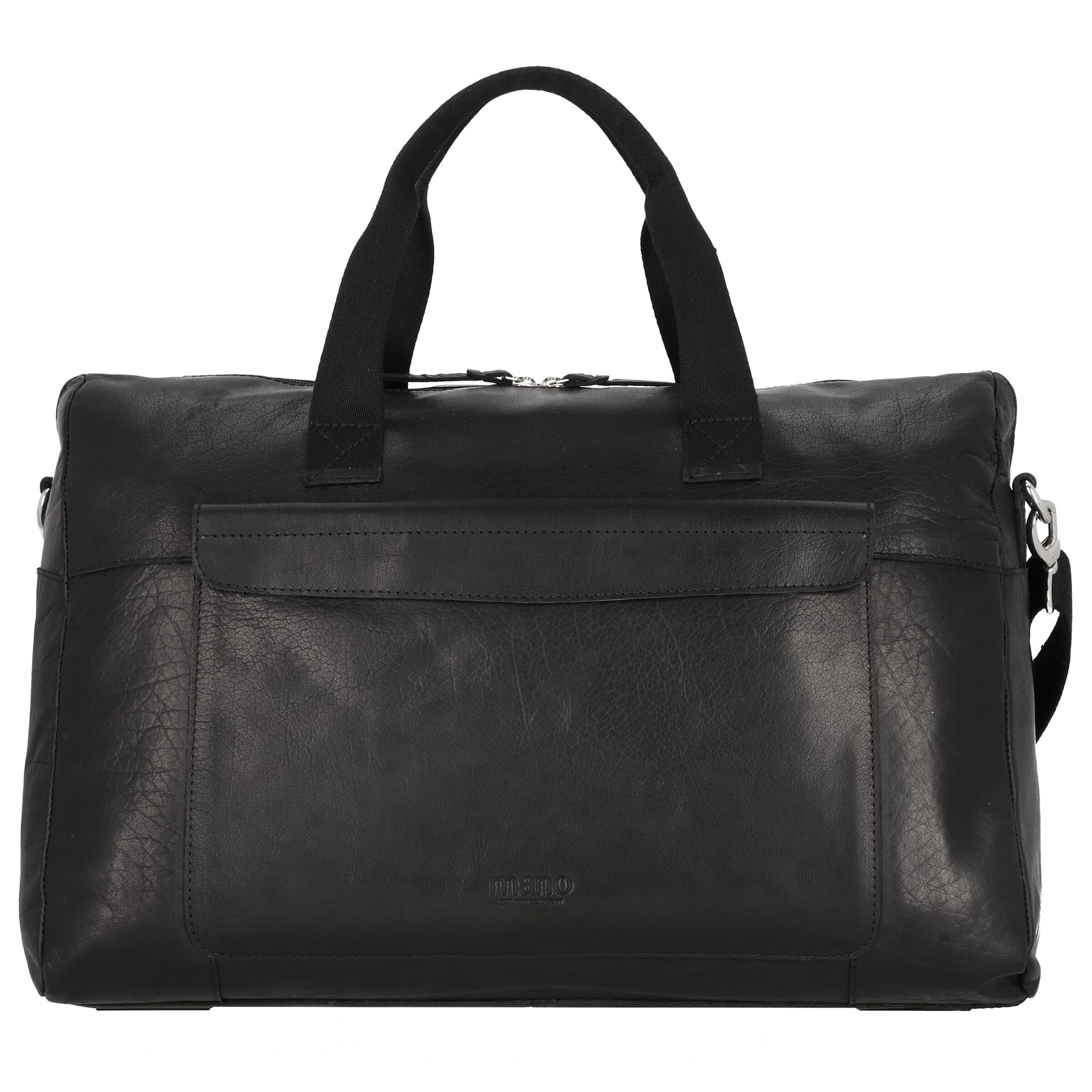 mano Weekender 'Don Paolo' in Schwarz: Vorderseite
