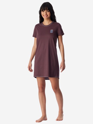 Chemise de nuit ' Casual Essentials ' SCHIESSER en marron : devant