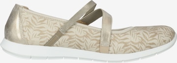 REMONTE Ballet Flats with Strap in Beige