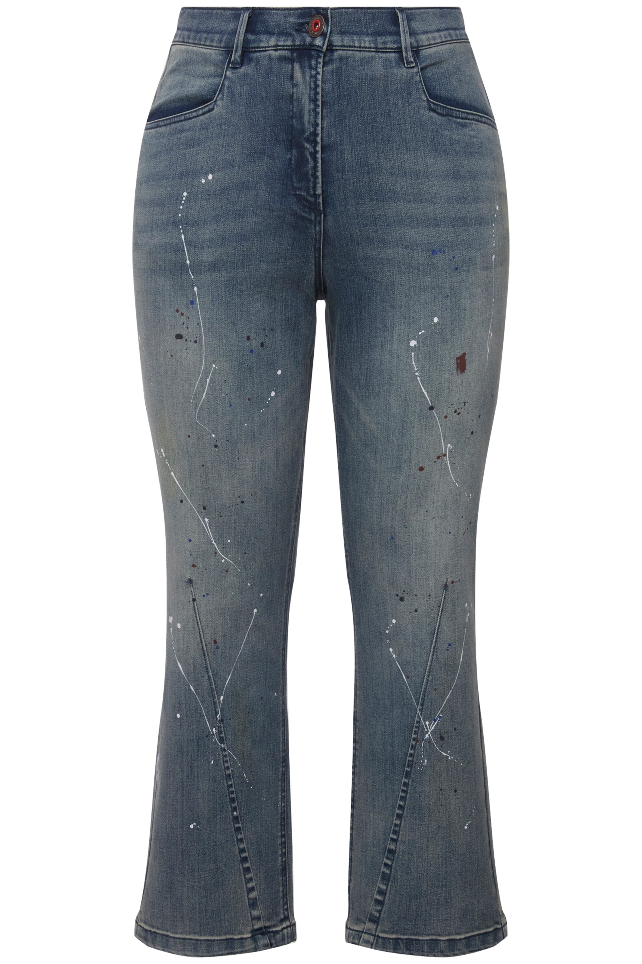 Ulla Popken Bootcut Jeans in Blau: Vorderseite