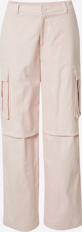 Loosefit Pantalon cargo 'Leona' LENI KLUM x ABOUT YOU en rose : devant