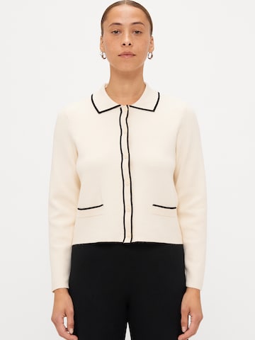 Vero Moda Petite Knit cardigan 'VMGOLD' in Beige: front