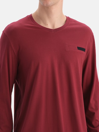 Dagi Pyjama lang in de kleur Bordeaux / Zwart, Productweergave