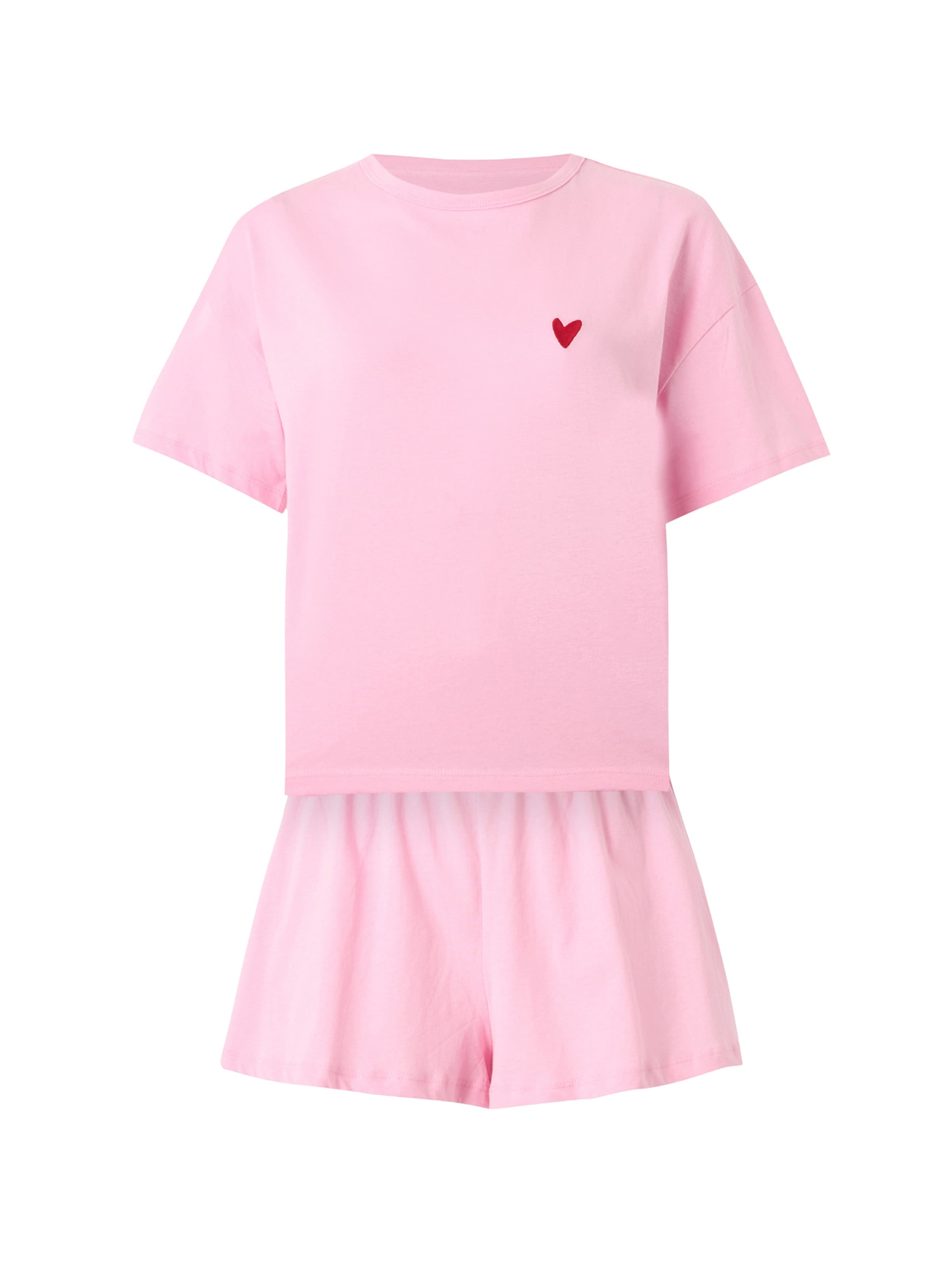 Hunkemöller - Pijama de pantalón corto en rosa: frente