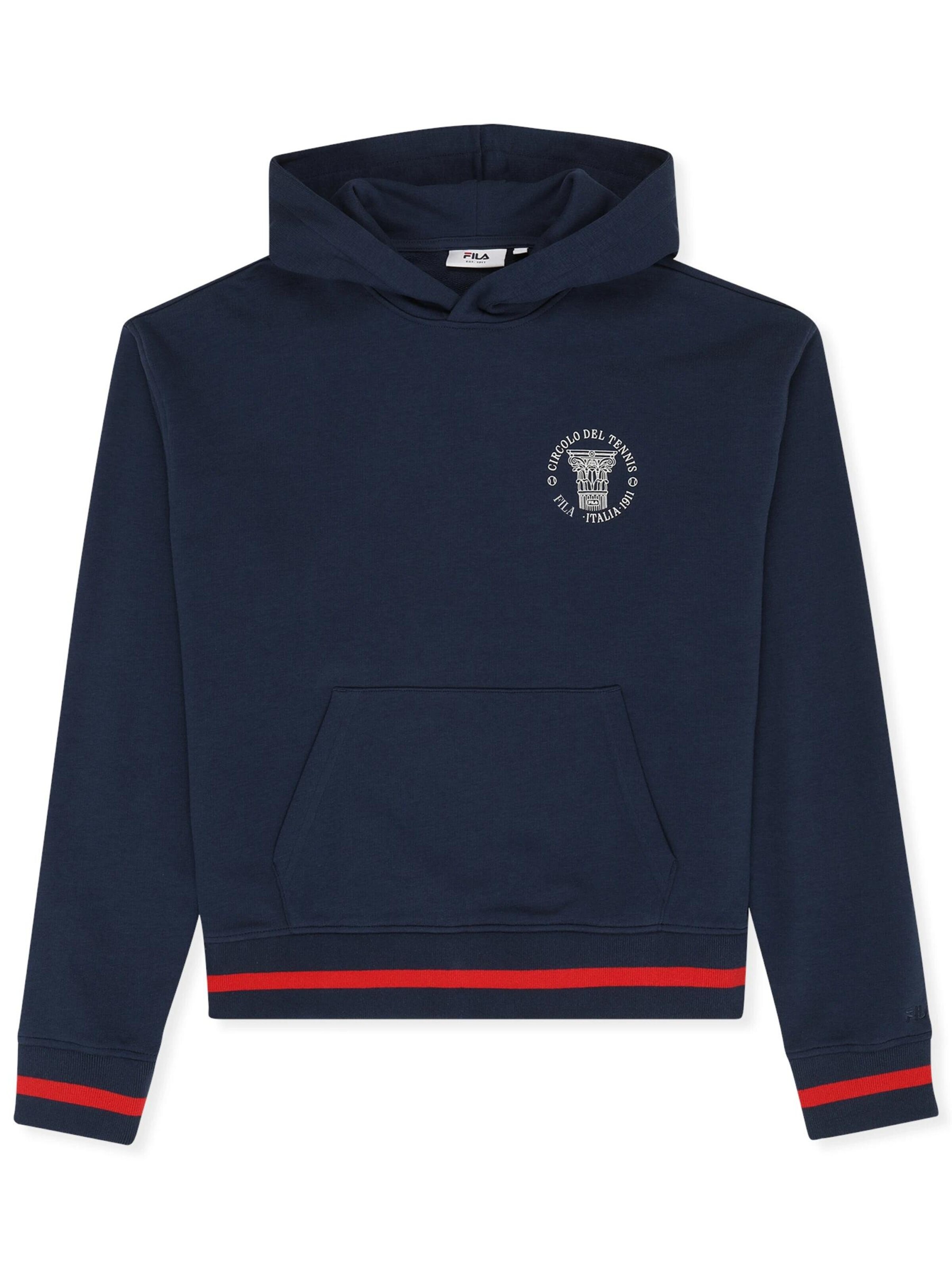 Felpa 'MARLIA relaxed graphic hoodie' di FILA in blu