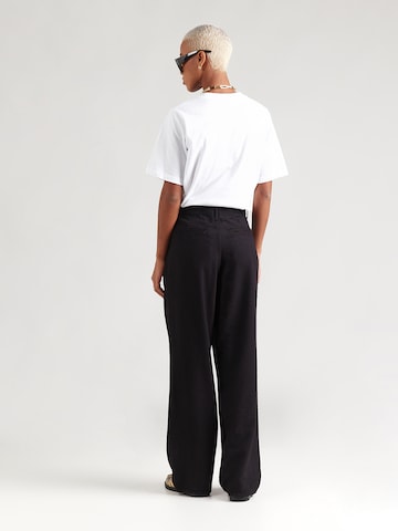 G-STAR - Pierna ancha Pantalón plisado en negro