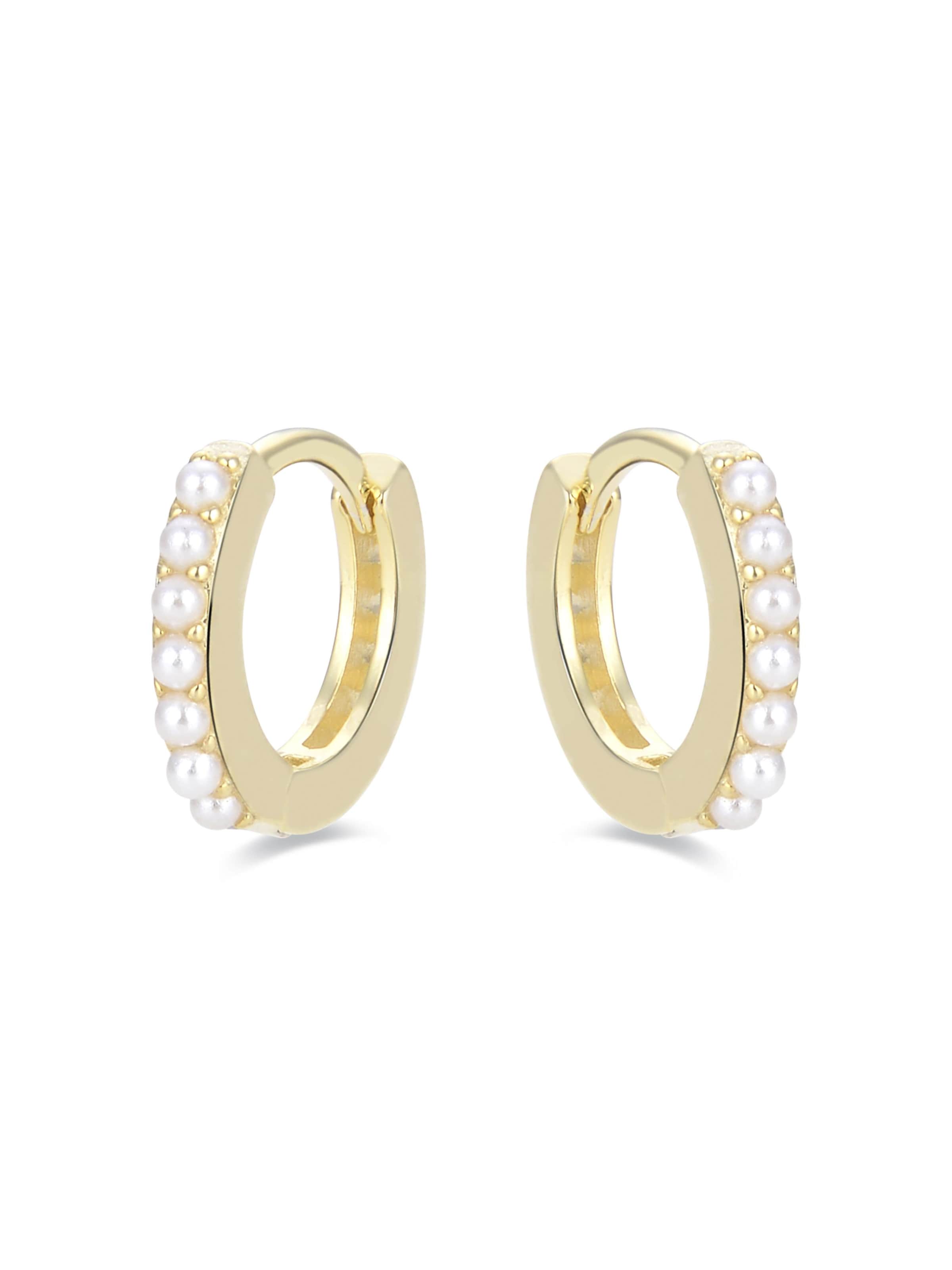 Luxenter Øreringe 'Leofcar' i hvid