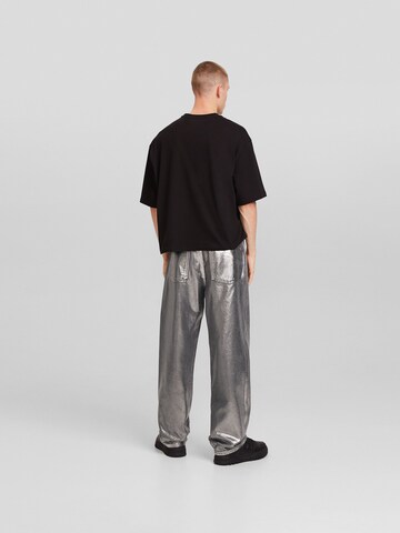 Bershka Loosefit Jeans in Grijs