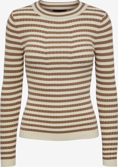 PIECES Pullover 'Crista' in beige / braun, Produktansicht