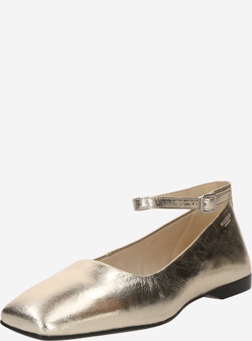 VAGABOND SHOEMAKERS Nauhaballerina värissä kulta: etupuoli