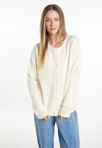 DreiMaster Maritim Knit cardigan in White: front