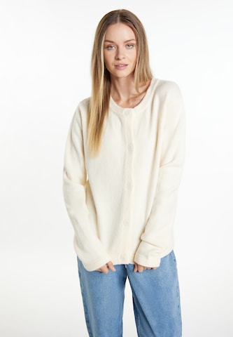 DreiMaster Maritim Knit Cardigan in White: front