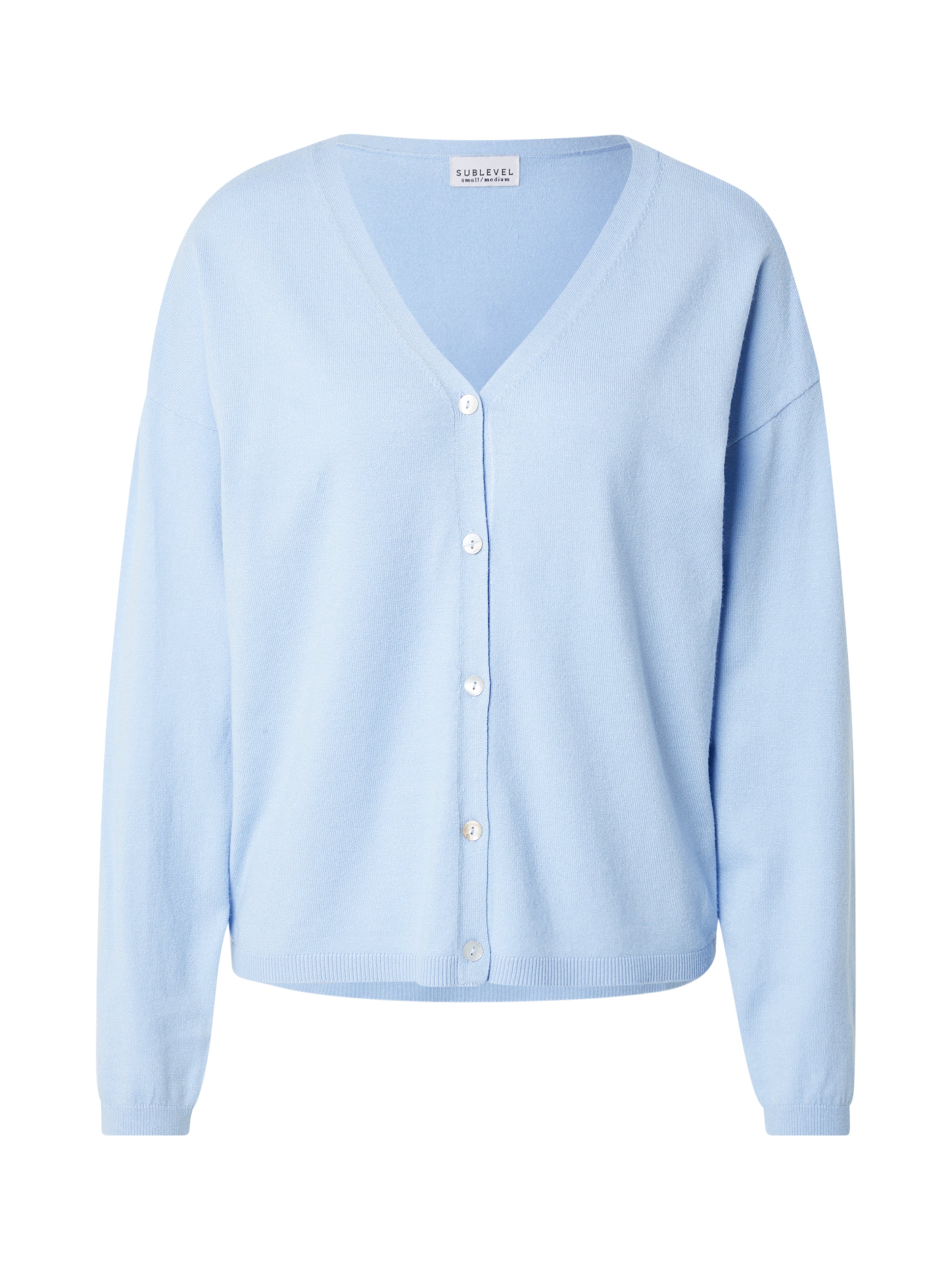 Sublevel Gebreid vest in Blauw: voorkant