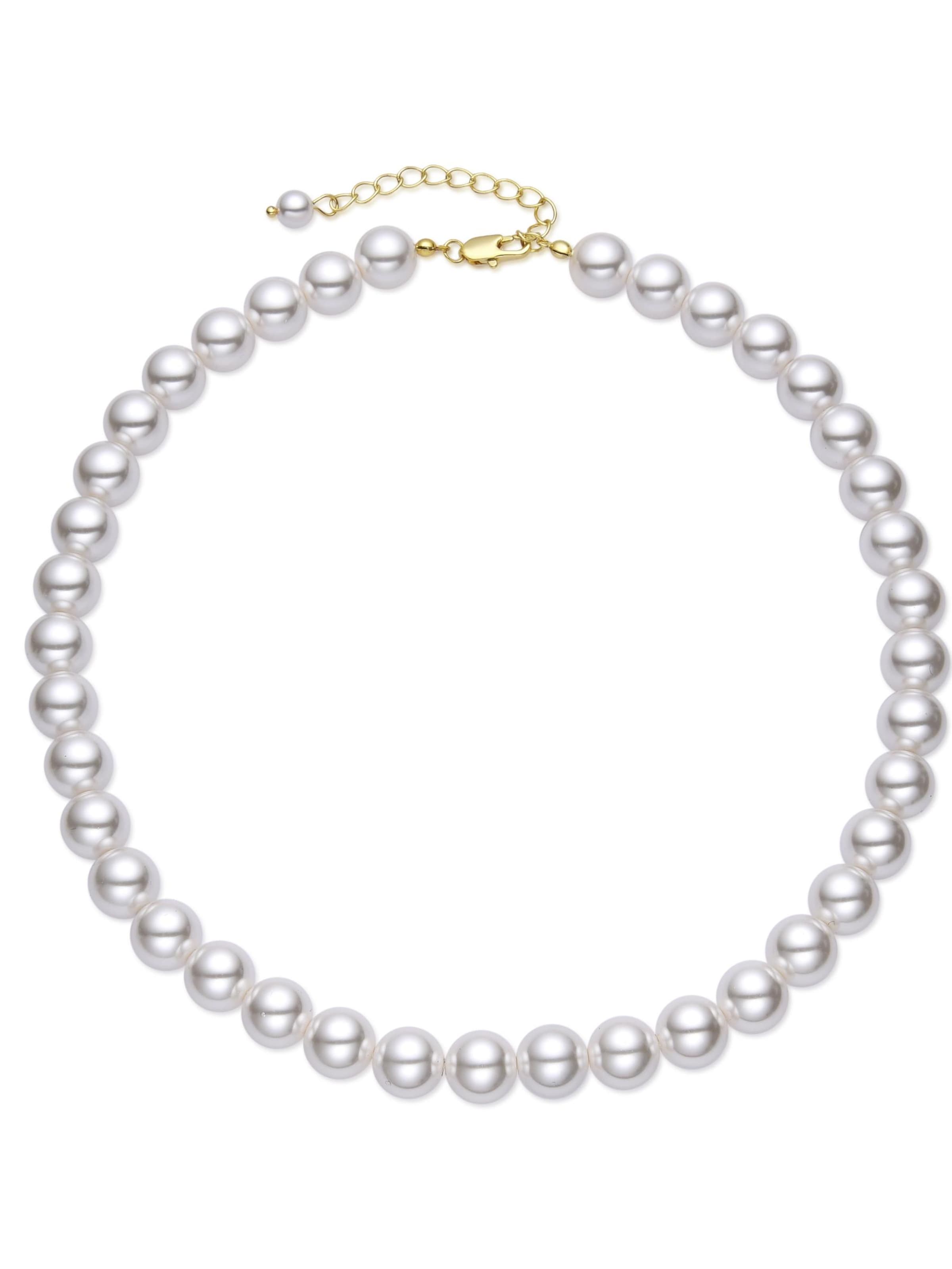Collana 'Jamel' di Luxenter in bianco: frontale