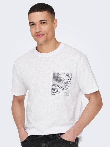 T-Shirt 'Perry' Only & Sons en blanc