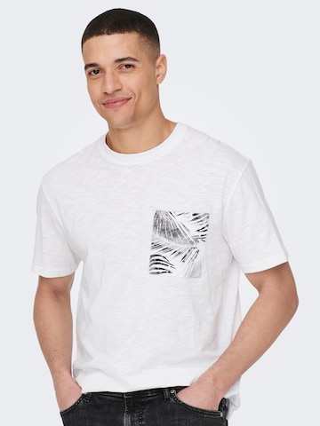 Only & Sons T-Shirt 'Perry' in Weiß