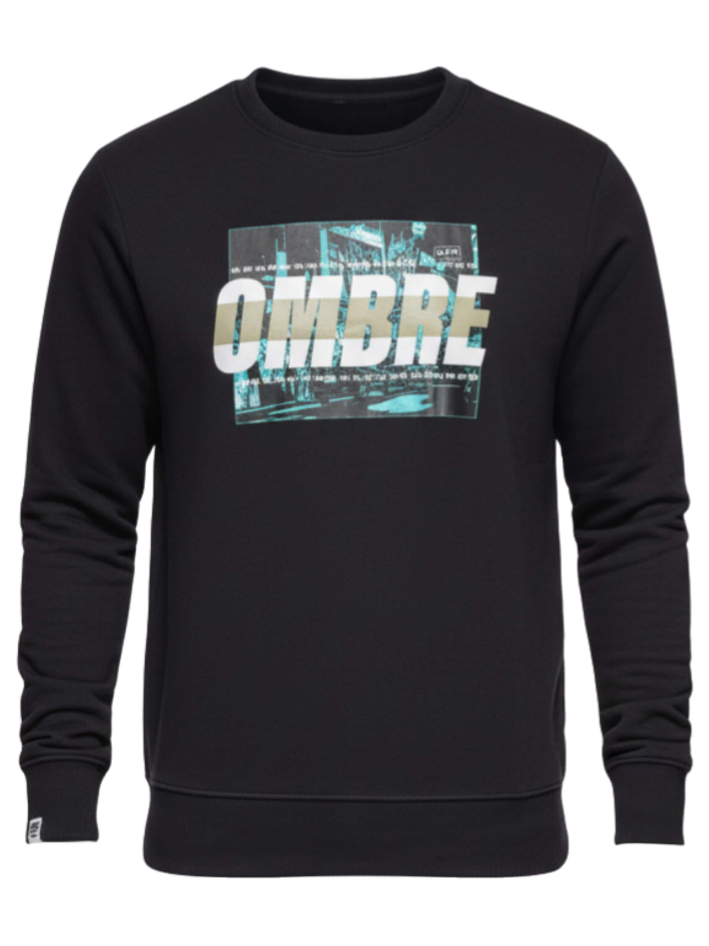 Sweat-shirt Ombre en noir : devant