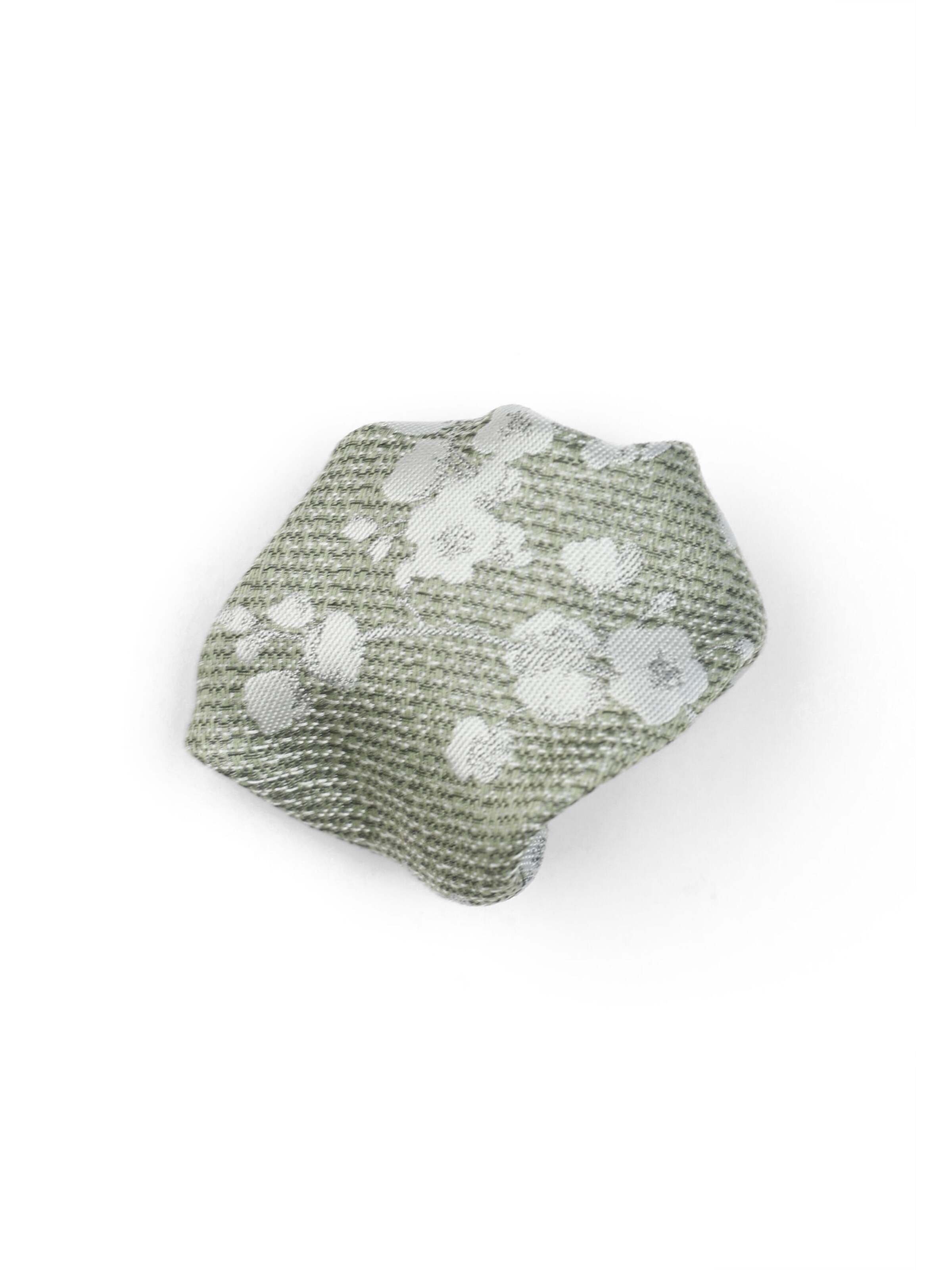 Real Guys Set - Krawatte und Einstecktuch mit Blumendesign in Grün