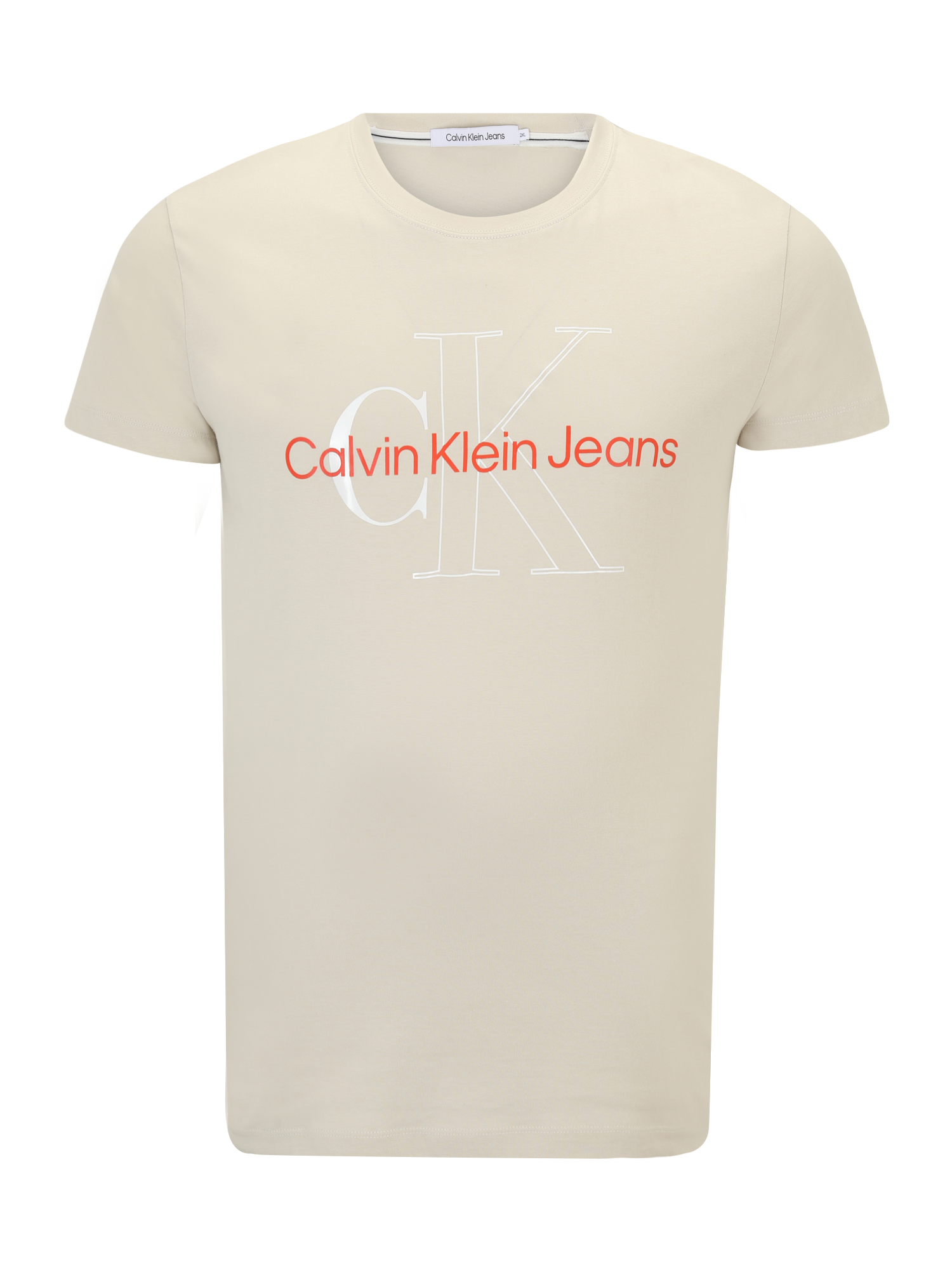 t8wVT Mężczyźni Calvin Klein Jeans Plus Koszulka w kolorze Szarobeżowym 