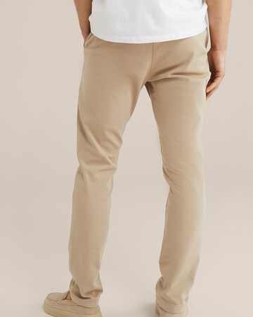 Coupe slim Pantalon chino WE Fashion en beige