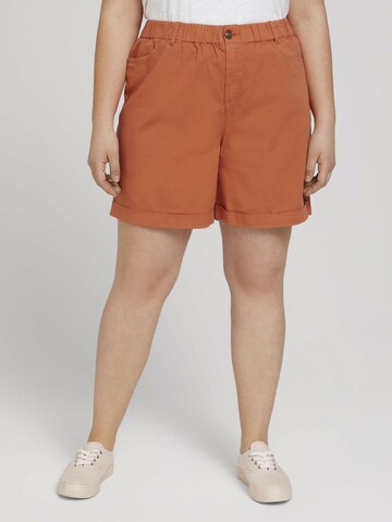 Loosefit Pantalon Tom Tailor Women + en orange : devant