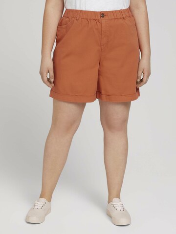 Tom Tailor Women + Loosefit Shorts in Orange: predná strana