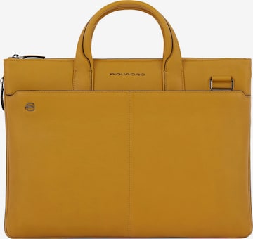 Piquadro Document Bag in Yellow: front