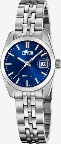 Montre à affichage analogique Lotus en bleu : devant