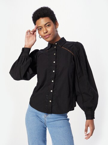 Y.A.S Blouse 'KENORA' in Zwart: voorkant