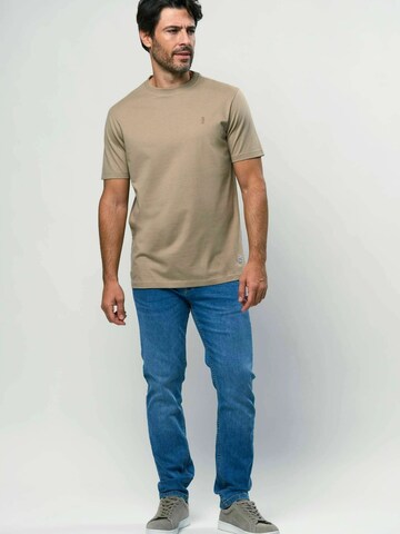 MCS T-Shirt 'Felix ' in Beige