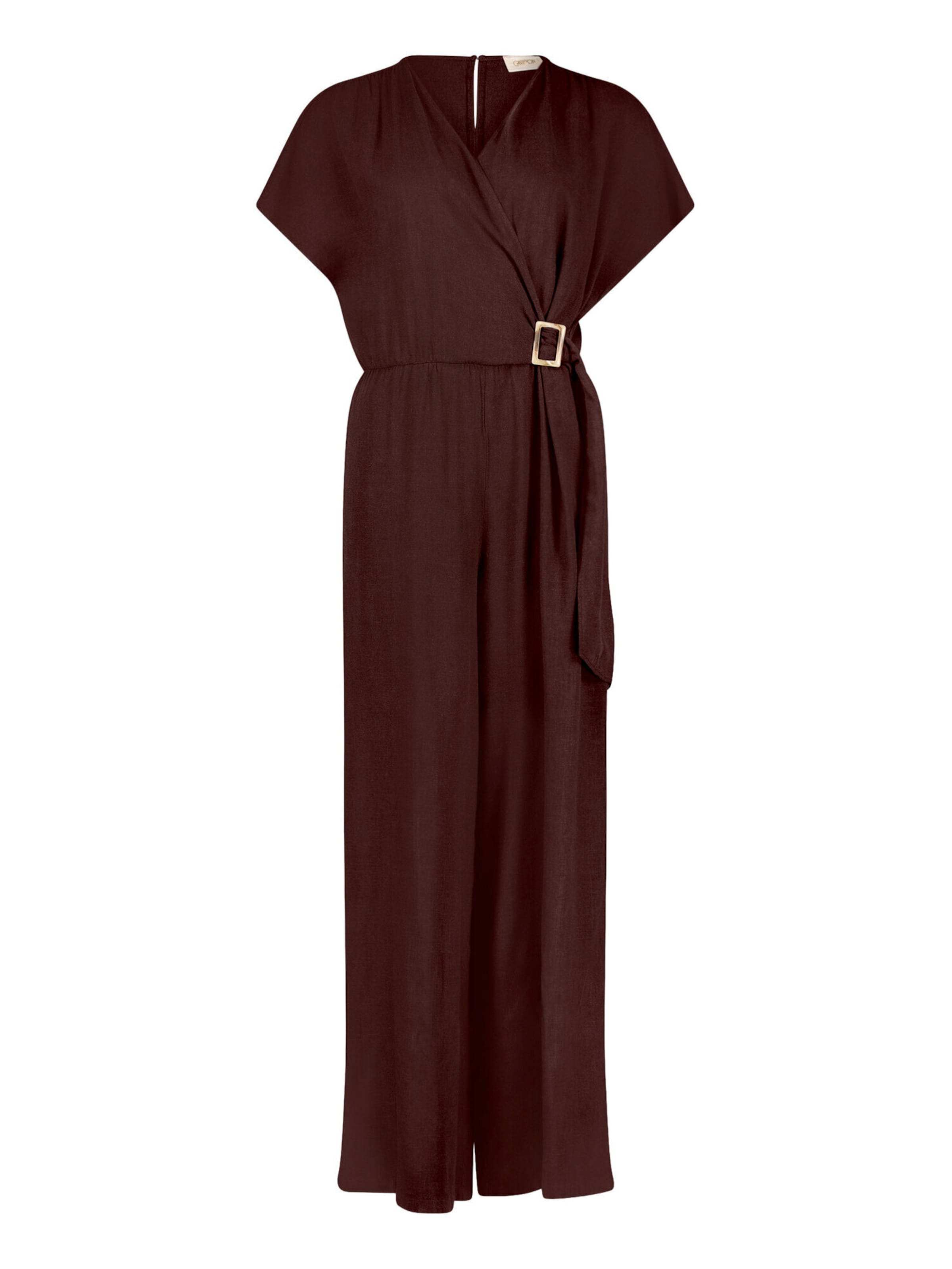 Cartoon Jumpsuit in Bruin: voorkant