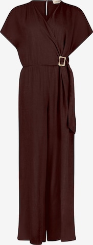 Cartoon Jumpsuit in Bruin: voorkant